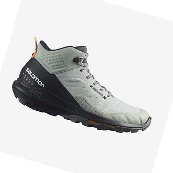 Salomon OUTPULSE MID GORE-TEX Túracipő Férfi Fekete Türkiz | HU 2085WNB